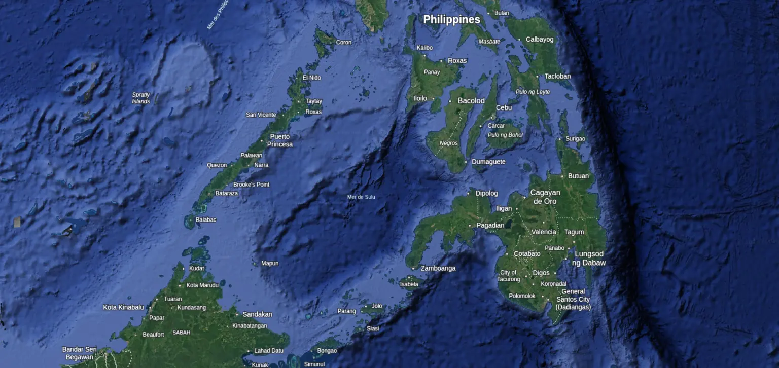 Bathymetric view of the Sulu Sea